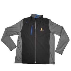 Zero Restriction Jacket Mens L Black Grey Excellent The Watson Cup Golf Full Zip